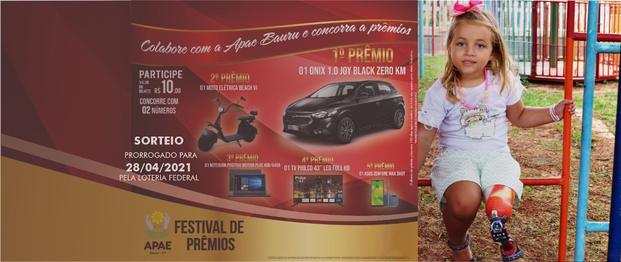 A APAE Bauru informa o resultado oficial do 23º Festival de Prêmios