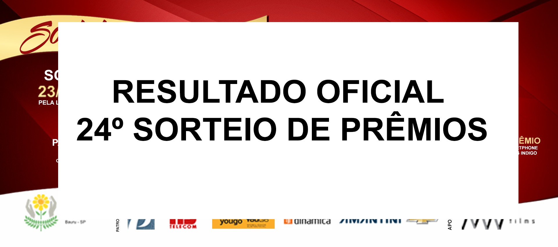 resultado oficial do 24º sorteio de prêmios